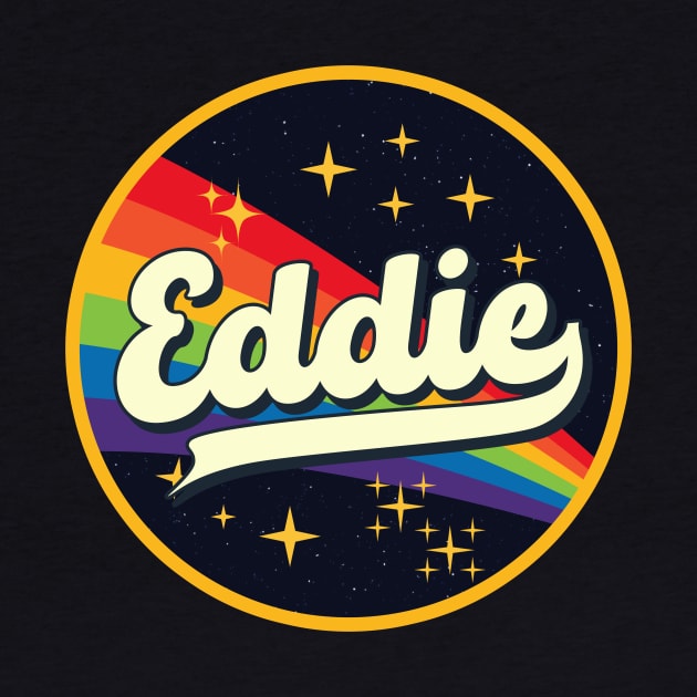 Eddie // Rainbow In Space Vintage Style by LMW Art